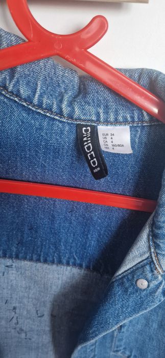 Kurtka jensowa z kwiatami XS