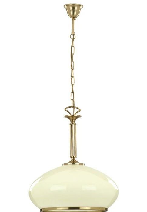 Lampa Astoria Biała z złotym lancuchem