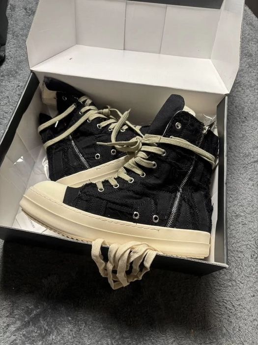 Кеды Rick Owens ramones distressed high