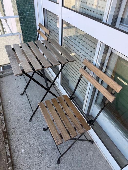 Conjunto De Jardim Com Mesa De Bistrô De Madeira