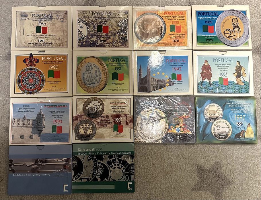 Carteiras de Moedas Escudo – Banco de Portugal (1986 a 2001)