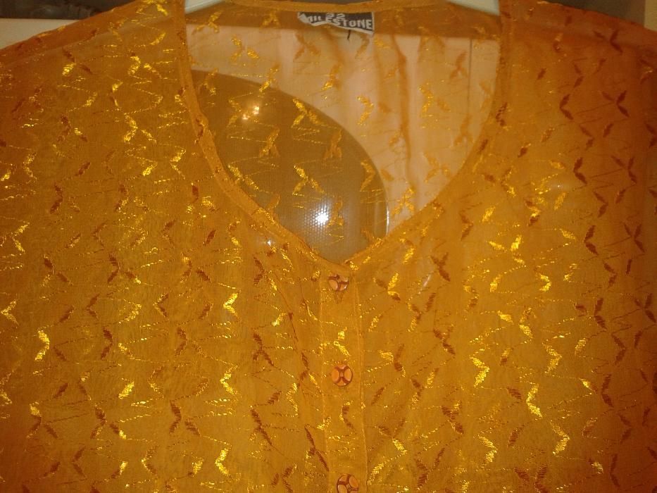 Прозорий блузон в 2 -х кольорах  для пишних форм