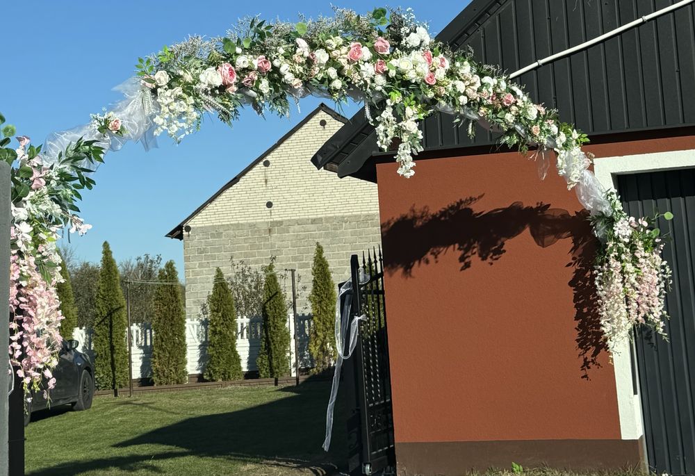 Korona ślubna z kwiatów