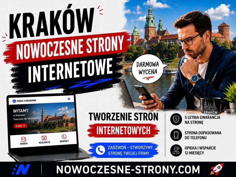 Nowoczesne Strony Internetowe | WordPress z 5-letnią Gwarancją | Opieka Stron 12 miesięcy