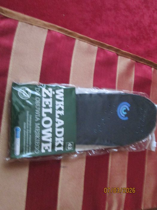 Wkładki żelowe do obuwia męskiego rozmiar 43