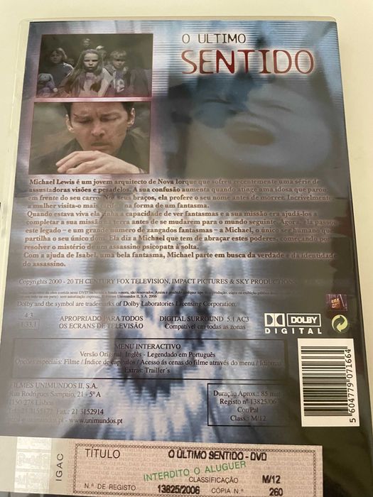 DVD "O Ultimo Sentido" de Andrew McCarthy