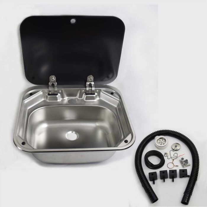 Lava loiças com tampa cristal (420x370) (Autocaravana / Campervan)