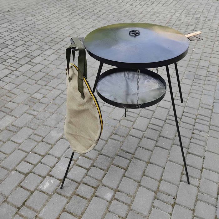 Сковорода 50см із диска з підставкою для вогню на подарунок