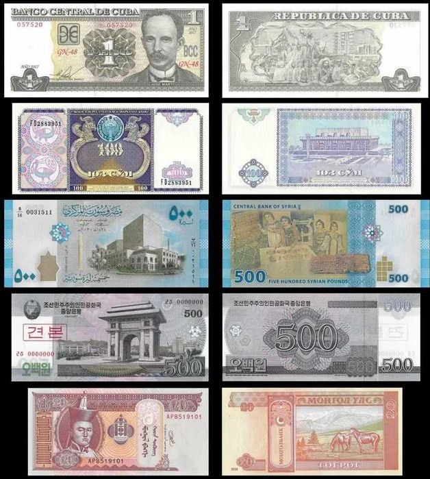 Mega Lote de 50 Notas Mundiais Diferentes - 100% Novas UNC (L10)