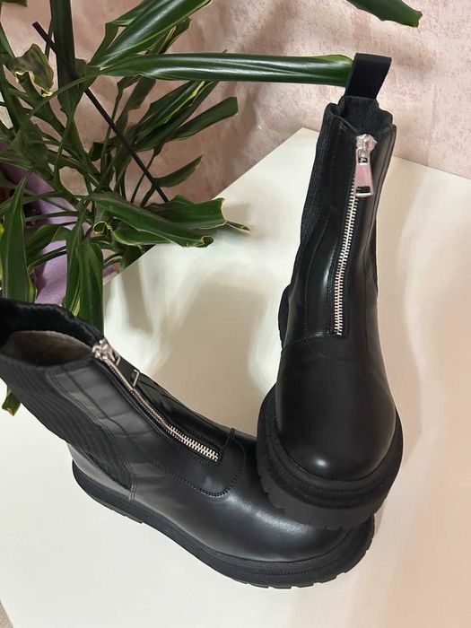 Женские зимние ботинки Челси натуральная кожа