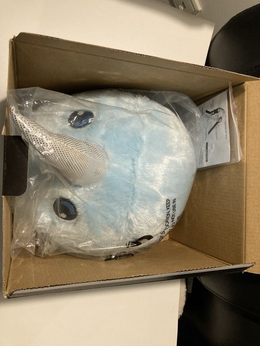 Capacete 3D unicornio azul de criança 3-8 anos novo