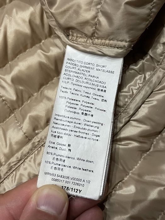 Damski płaszcz Puchowy Premium MARINA RINALDI Naturalny Gęsi Puch 175