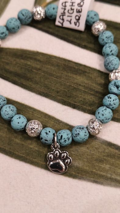 Bransoletka z naturalnych kamieni Lawa wulkaniczna