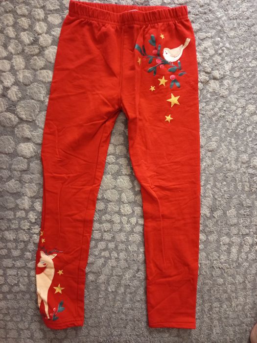 Czerwone getry dziewczęce 134 cm