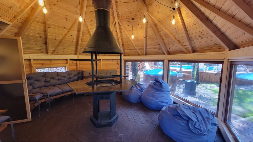 Оренда будинку подобово. Басейн. Чан  Лес  Баня  Сапы  Каякі