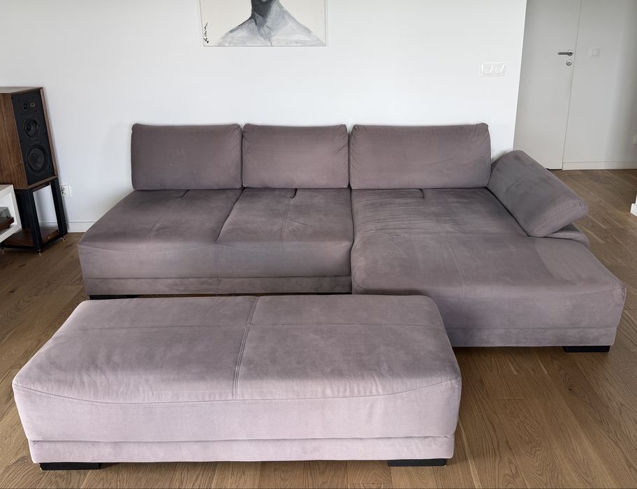Narożnik sofa IWC Home 272 x 165 cm z pufem szary