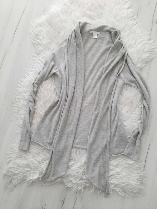 H&M piękny szary sweter lekki S 36 luźny