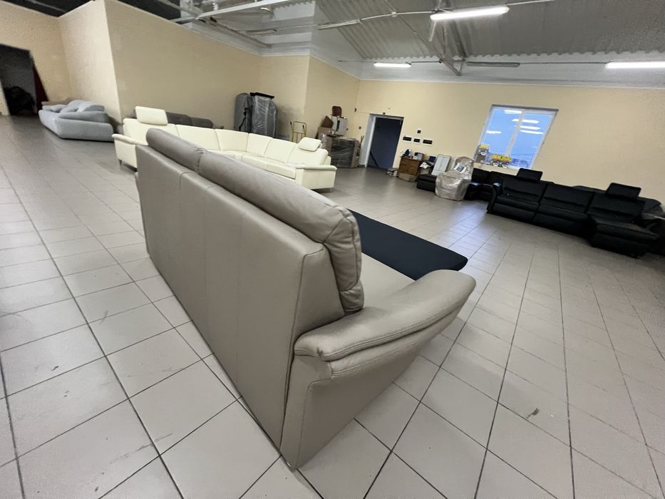 Диван трійка шкіряний розкладний