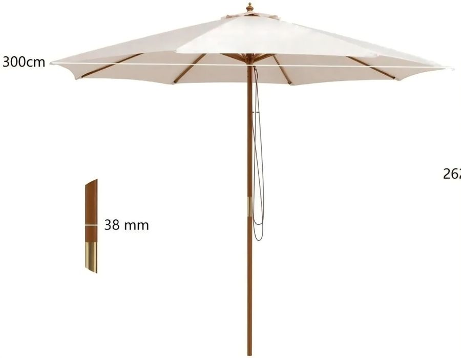 Sprzedam parasol ogrodowy,nowy bez podstawy.