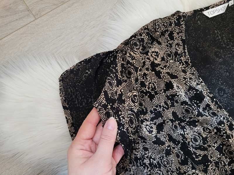 Czarno-brązowe kimono / bolerko / narzutka, Topshop, XL (42)