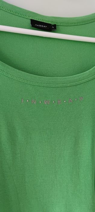 T-shirt bluzka top L 40 InWear zielony bawełna