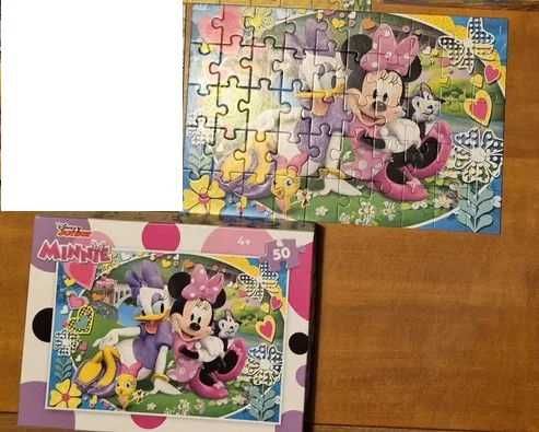 4 x puzzle + gra na jagody + zegar z liczbami