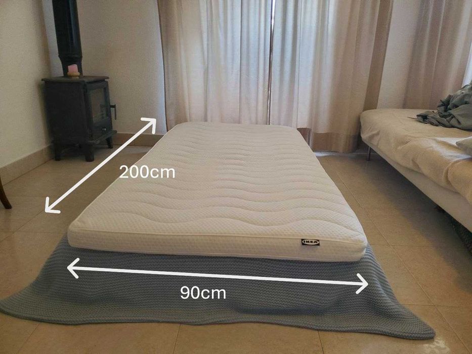 Topper de colchão IKEA 90x200 — como novo