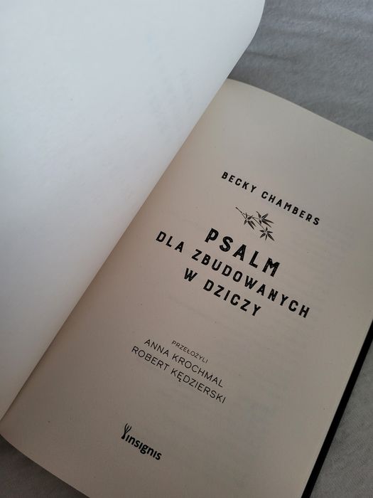 PSALM dla urodzonych w dziczy , autorstwa Becky Chambers twarda okł
