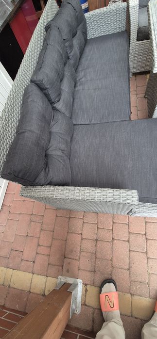 Sofa narożna z technorattanu