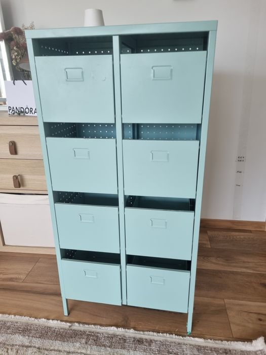 SKLUM szafka metalowa szufladki miętowa