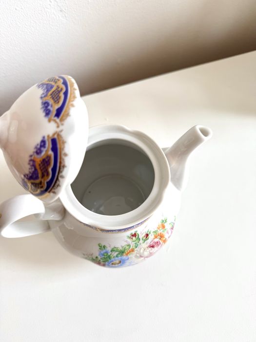 Bule e prato de porcelana Depos T. Limoges