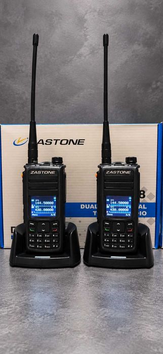 Комплект рацій 2× Zastone UV008 DMR 10W AES256 GPS SATCOM + 16 антен Retevis ABBREE RH770