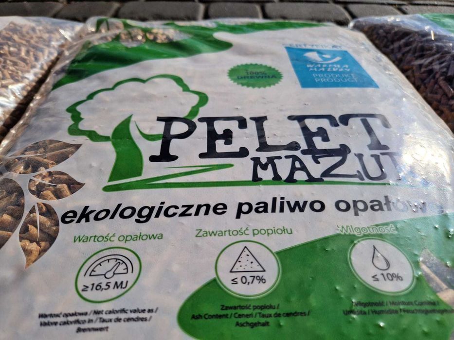 Pellet sosnowy MAZUR z certyfikatem!