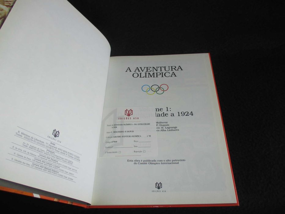 Livro BD A Aventura Olímpica da Antiguidade 1924 Moliterni e T. Roland