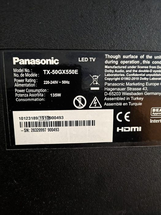 Телевізор Panasonic 50 дюймів  Smart  TV 4K