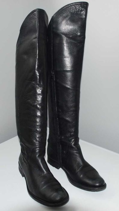 Botas de cano alto, de senhora, n.º 38, em pele genuína de elevada qualidade – made in Portugal