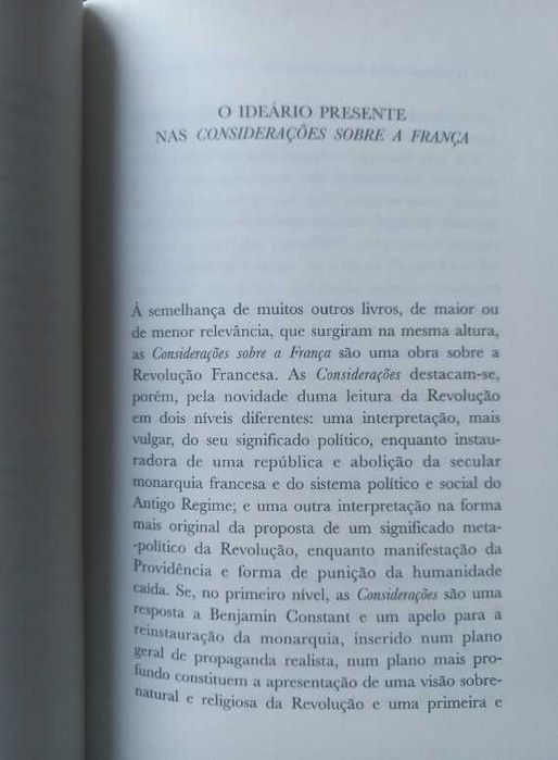 Considerações sobre França - Joseph De Maistre