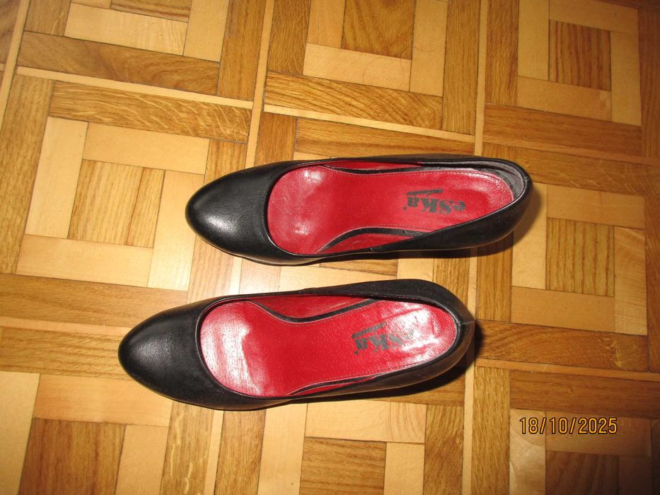 Buty damskie - obcas - 9 cm - skóra