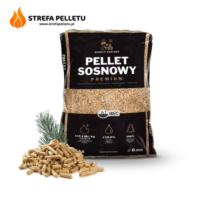 Pellet sosnowy Premium Benefit Partner | 6mm - iglasty | certyfikowany A1 | transport z windą