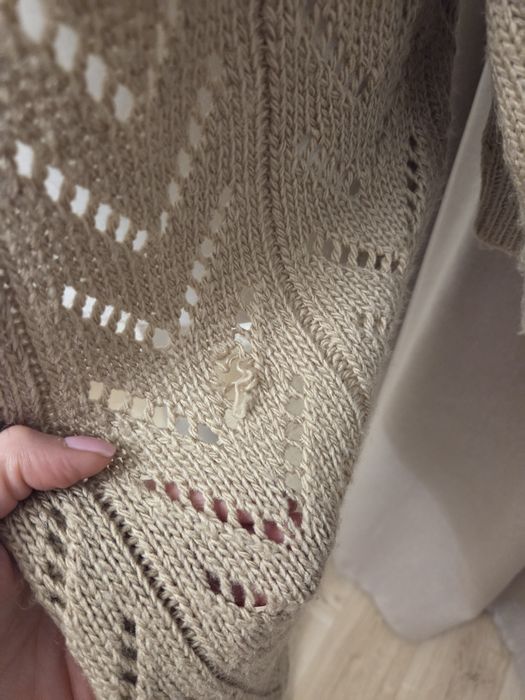 Kardigan bezowy dlugi