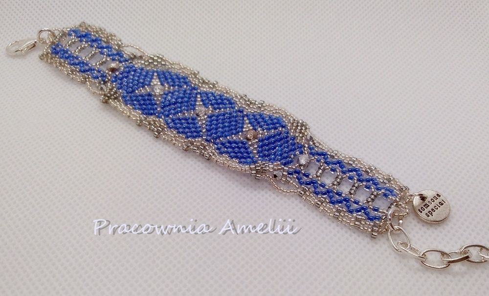biżuteria z koralików beading ręcznie wypleciona