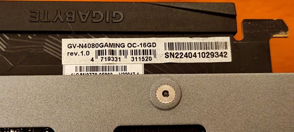 Gigabyte RTX 4080 OC 16 GB