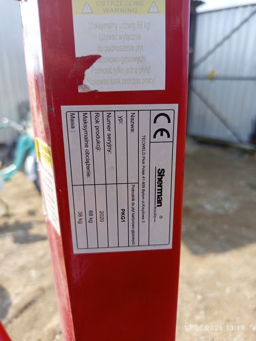 Podnośnik płyt Karton Gips