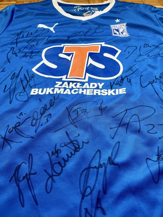 Autografy 2013/14 koszulka Lech Poznań z autografami