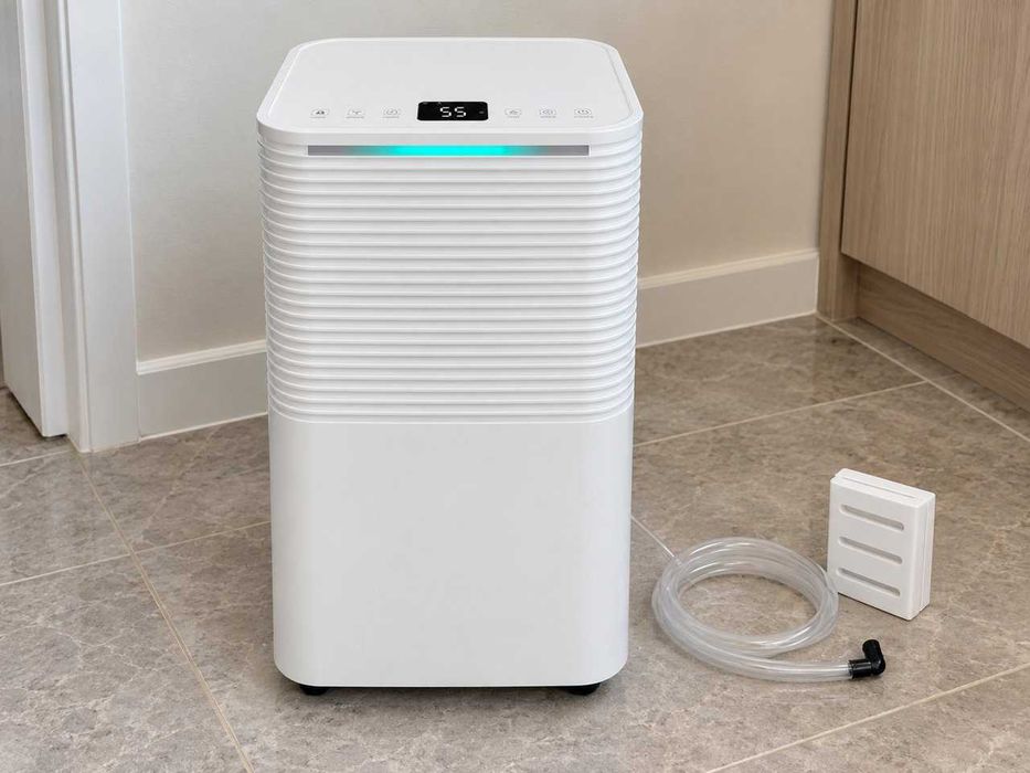 Fabrycznie Nowy Osuszacz Powietrza 12l 24h WiFi Higrostat Timer 200W Cichy 38dB Pochłaniacz Wilgoci Do Domu Łazienki Piwnicy Salonu