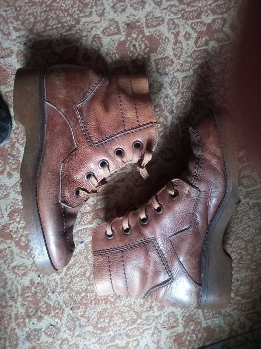 Ботінки зимові з натуральної шкіри та цигейку розмір 44