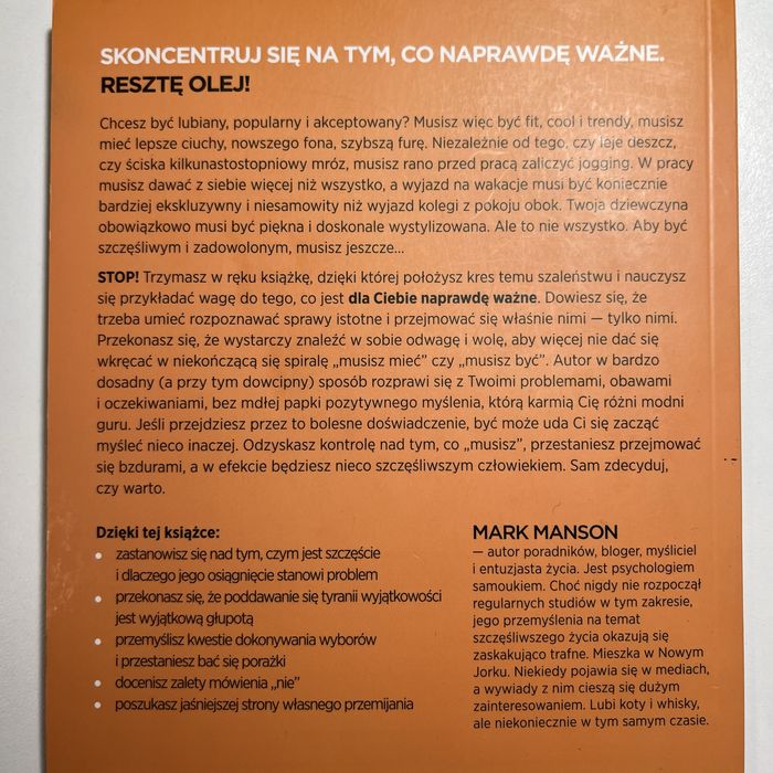 „Subtelnie mówię f*ck” Mark Manson