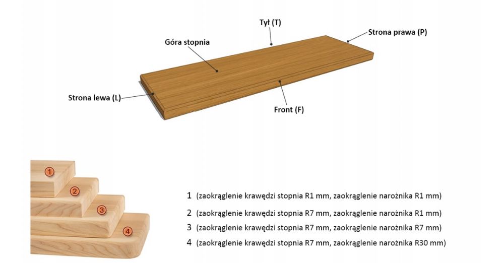 Schody zabiegowe / stopnie schodowe dębowe
