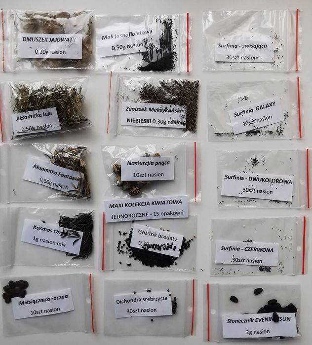 MAXI KOLEKCJA KWIATOWA - 35 opakowań - która upiększy każdy ogród.