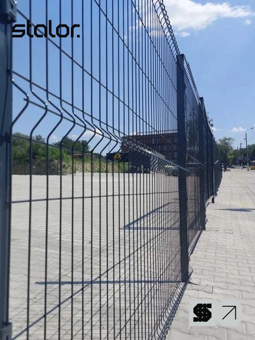 Паркан секційний. Сітка зварна. Металеві секції. Секції 3д. Сітка. Огорожа металева Забор